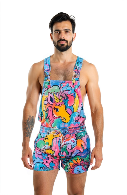 Joylgbt Rainbow Unicorn Men’s Romper