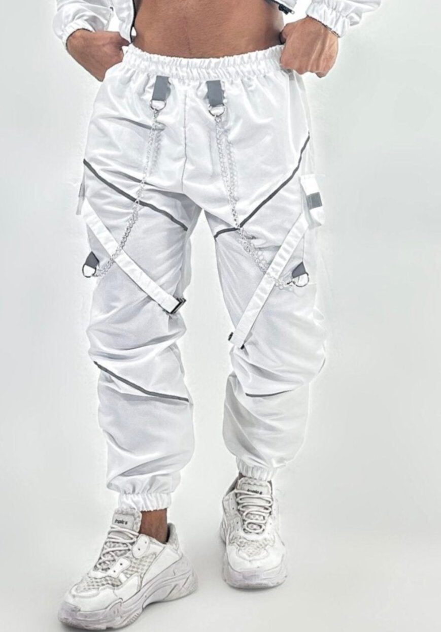 Mysteryglove Sleek White Tracksuit