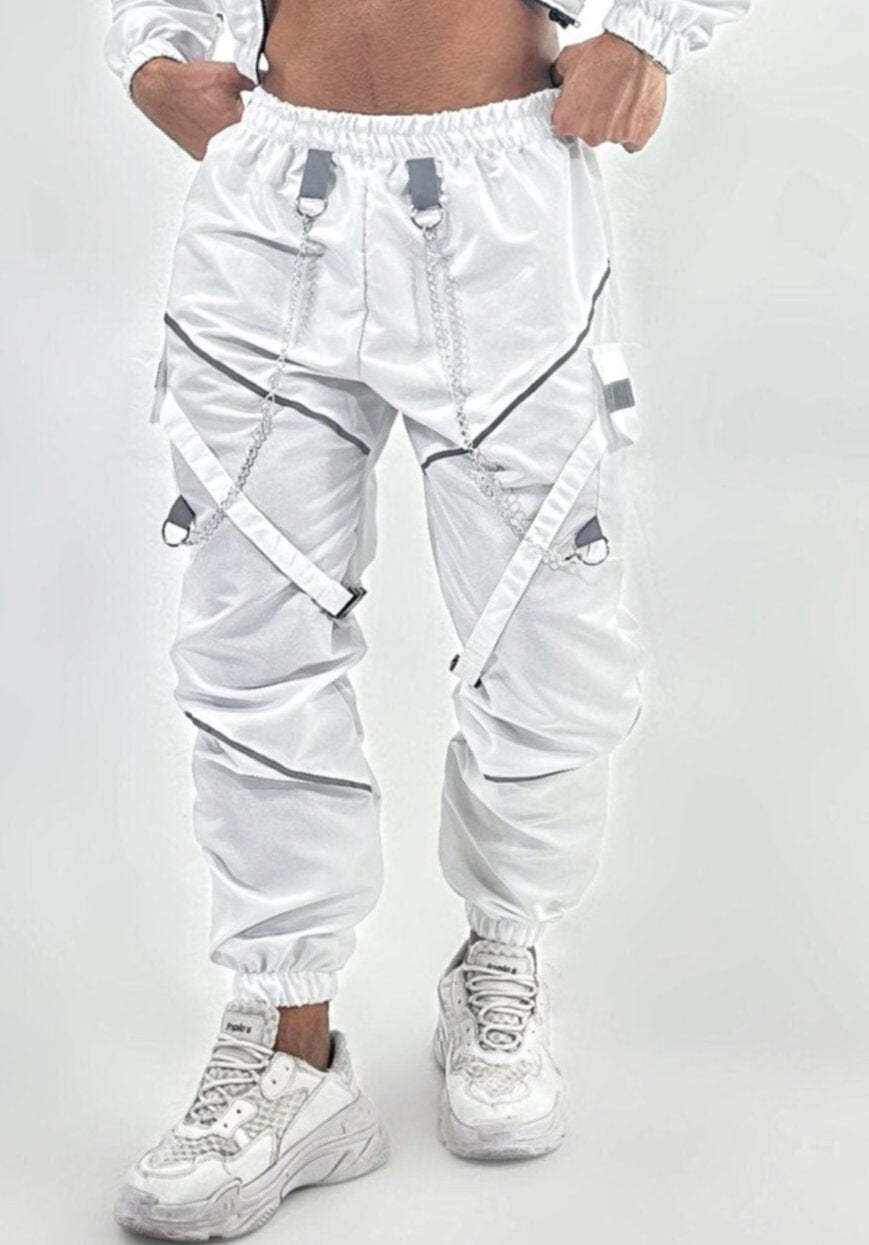 Mysteryglove Sleek White Tracksuit