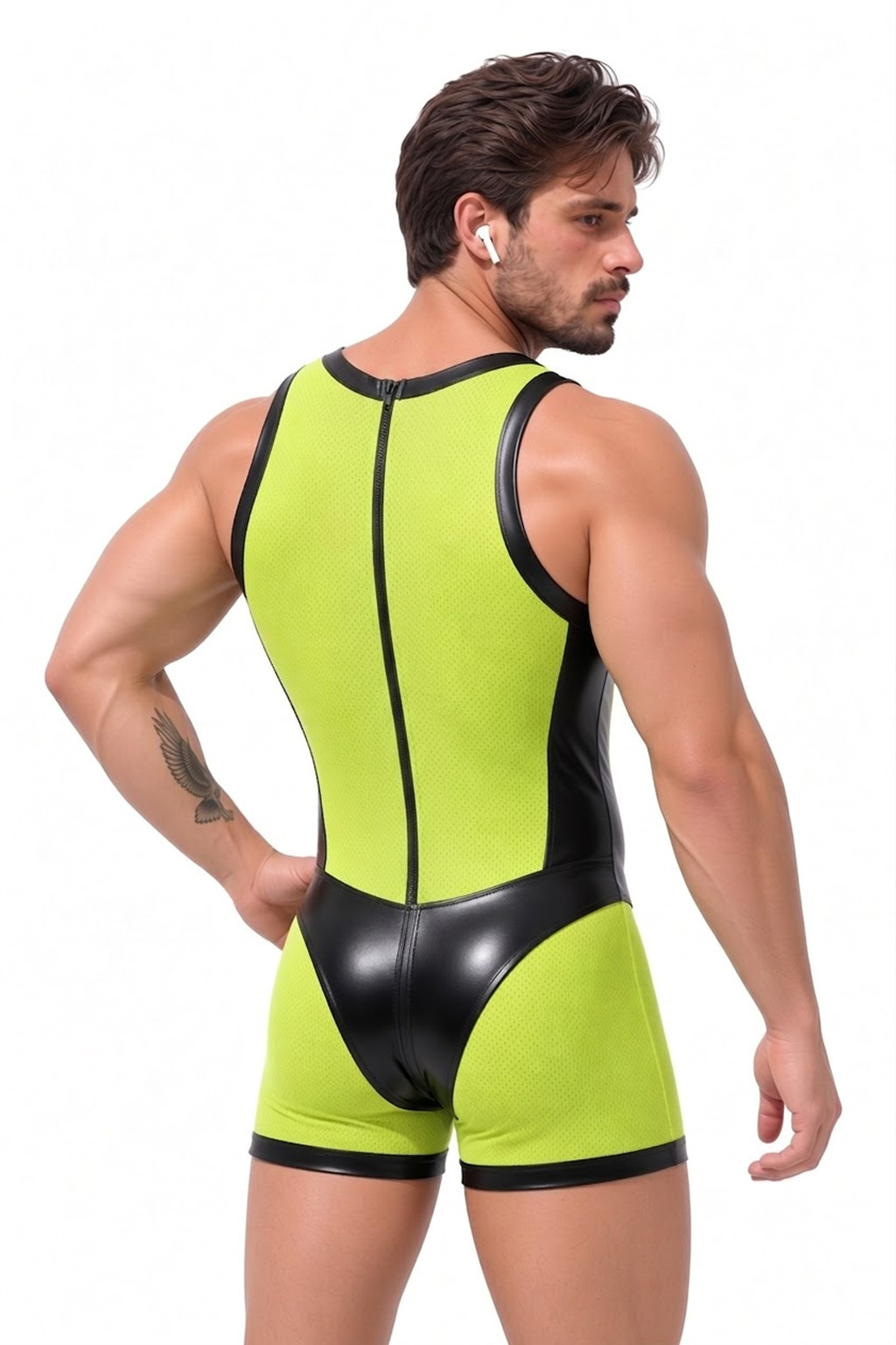 Joylgbt Men’s Neon Panel Bodysuit 