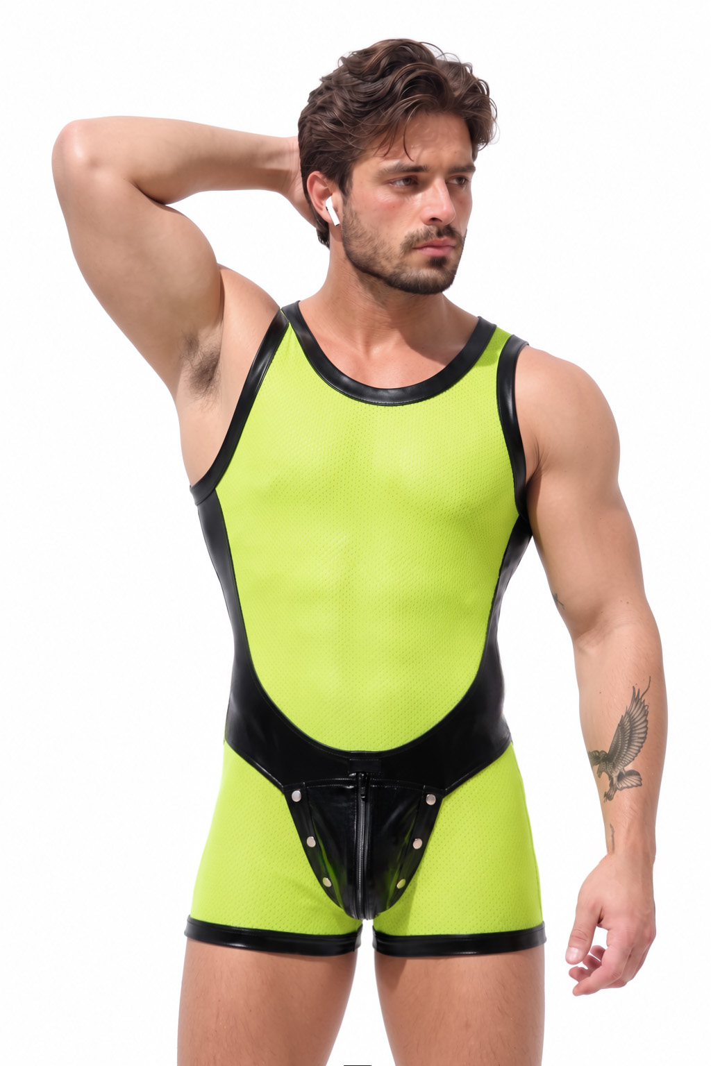 Joylgbt Men’s Neon Panel Bodysuit 