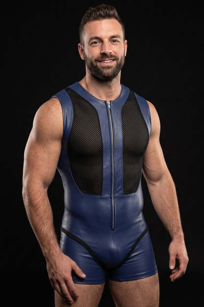 Joy-lgbt Men’s Black Mesh Bodysuit Shorts