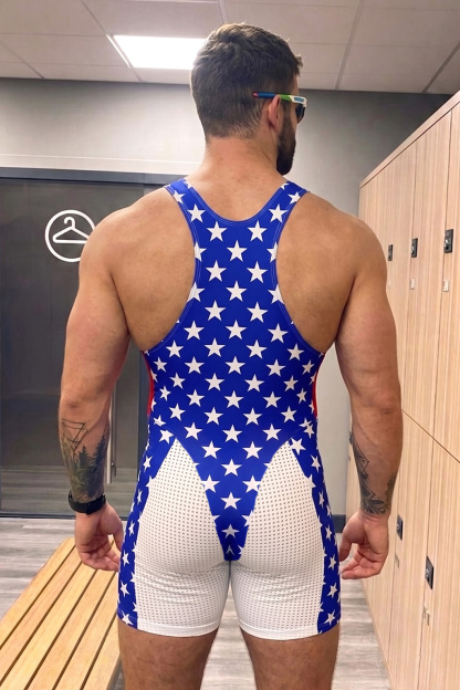 Joylgbt Men’s Star Print Breathable Singlet Shorts