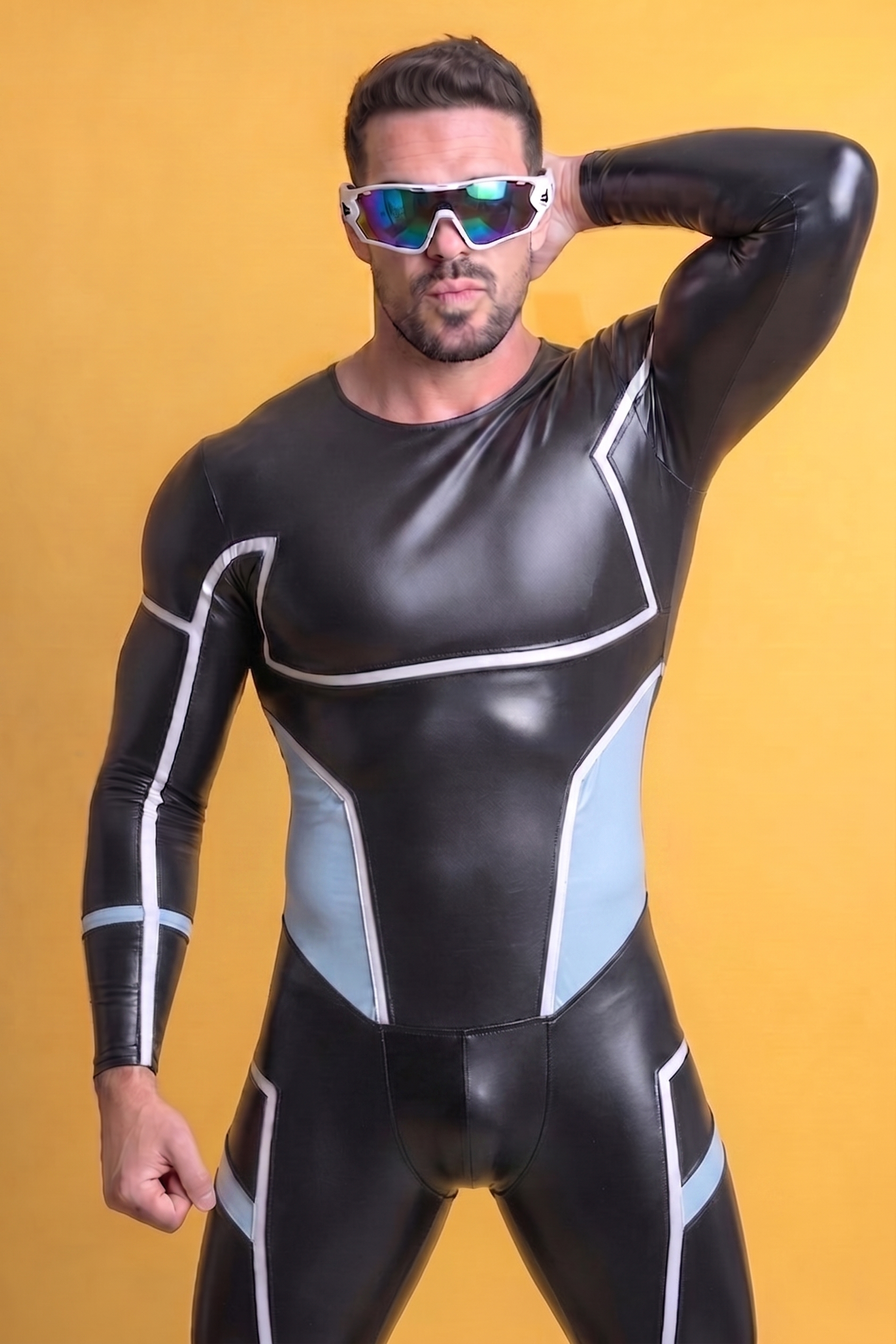 Joylgbt Men’s Leather Bodysuit