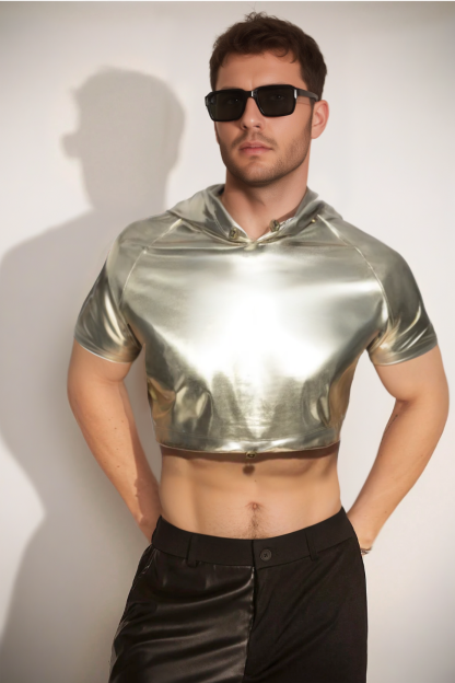 Gold and Silver Crop Top