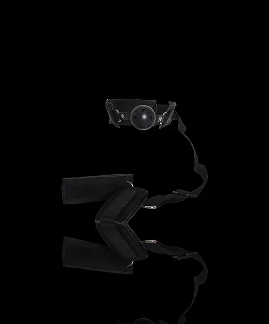 Mysteryglove Ball Gag w/ Attached Wrist or Bicep Restraints