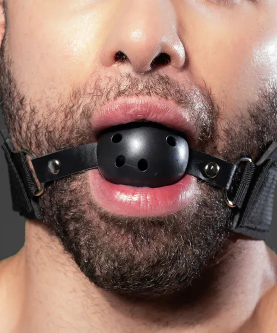 Mysteryglove Ball Gag w/ Attached Wrist or Bicep Restraints