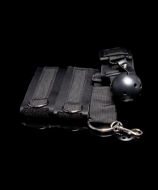 Mysteryglove Ball Gag w/ Attached Wrist or Bicep Restraints