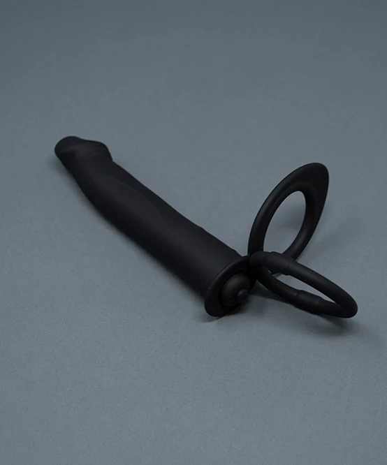 Mysteryglove DP Vibrator & Cock Ring w/ 10-Speed Vibrating Bullet