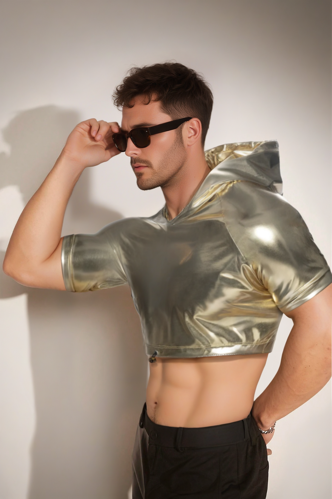 Gold and Silver Crop Top