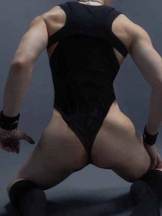 Men's Irregular Tank Top Jockstraps Set