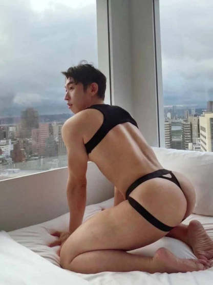 Men's Irregular Tank Top Jockstraps Set