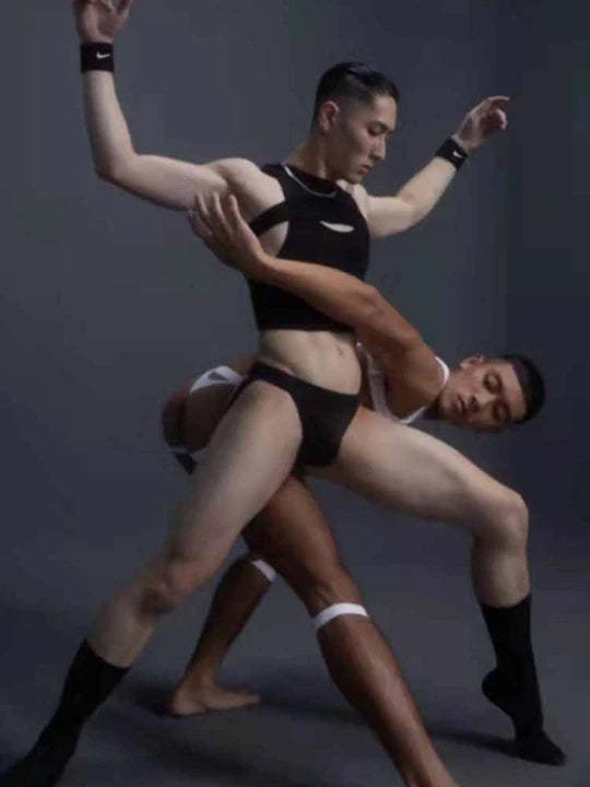 Men's Irregular Tank Top Jockstraps Set