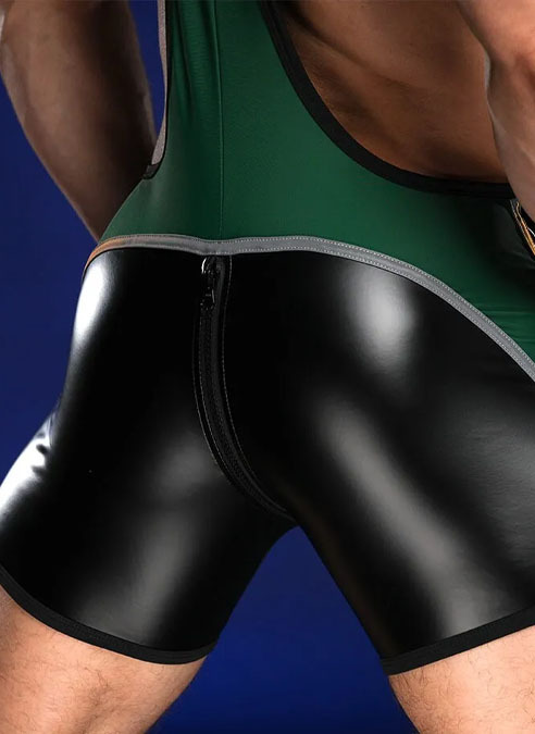 Colorblock Fitted Singlet Romper-Four colors available