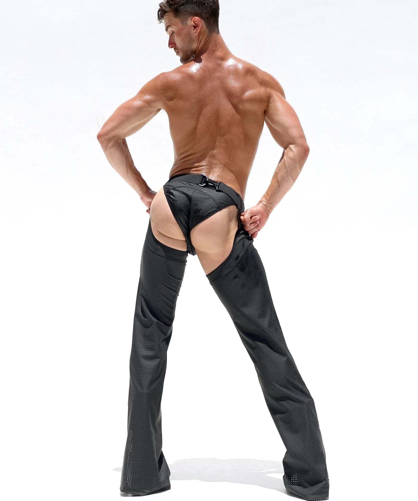 Edgy Black Cut-Out Chaps by Mysteryglove