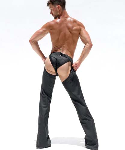 Edgy Black Cut-Out Chaps by Mysteryglove