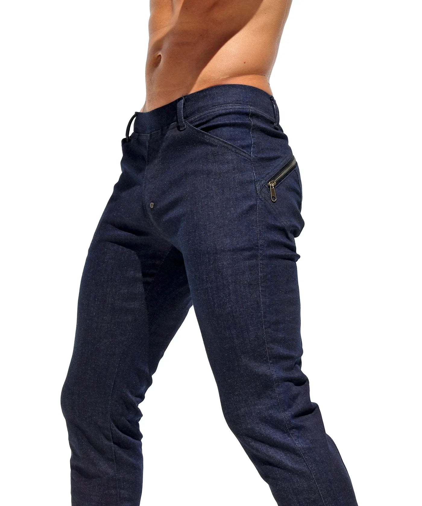 Slim-Fit Stretch Denim Pants