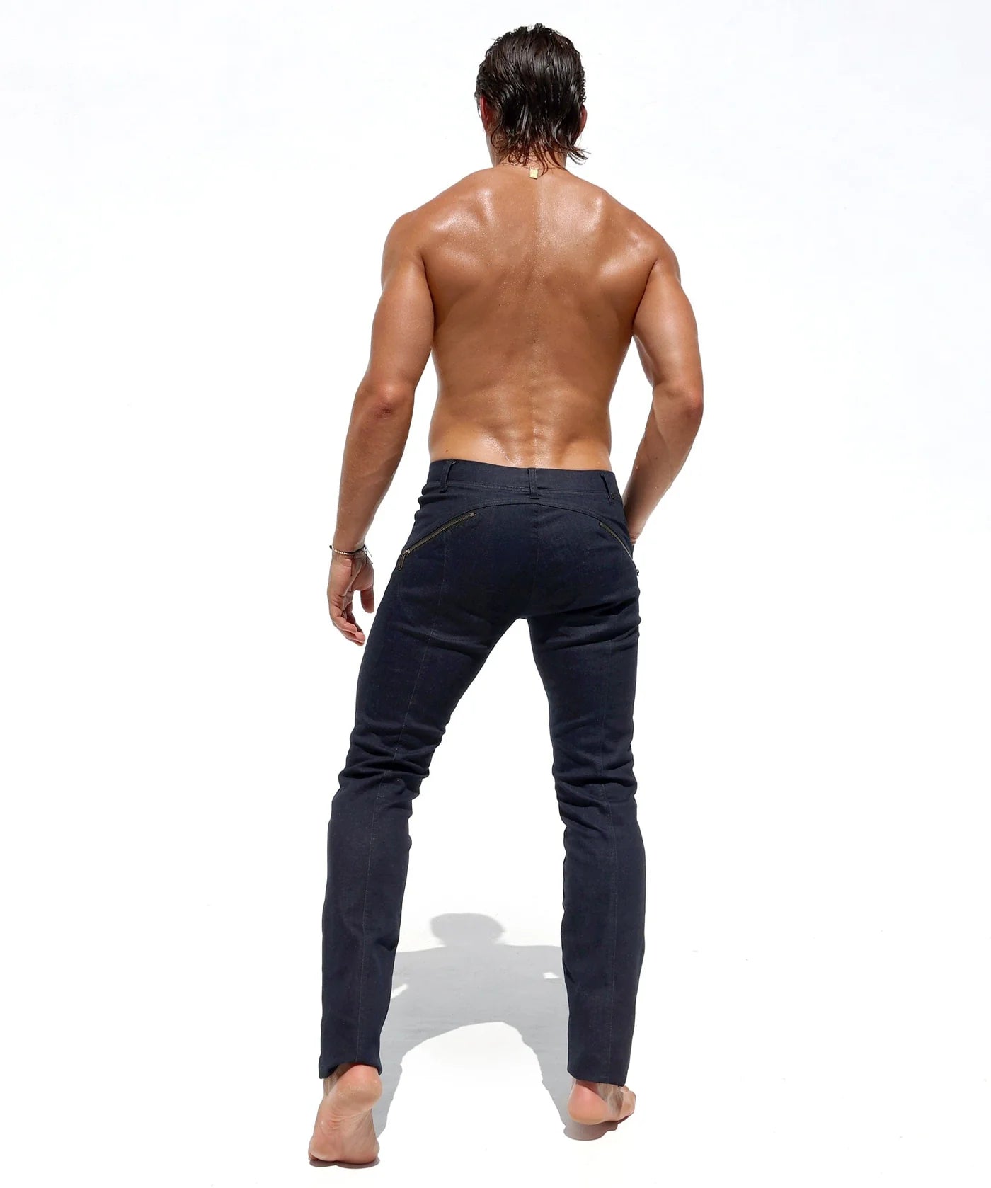 Slim-Fit Stretch Denim Pants