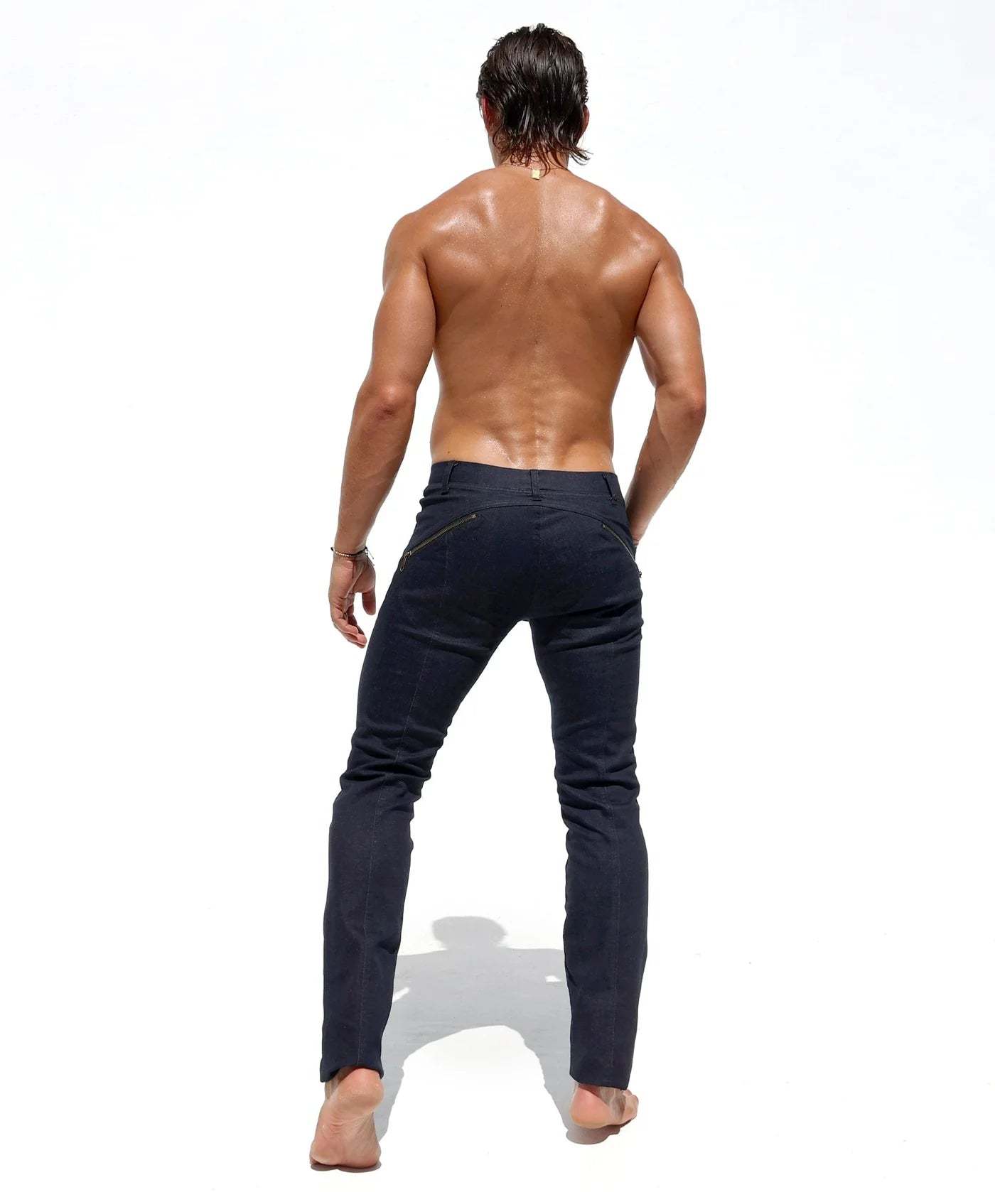 Slim-Fit Stretch Denim Pants