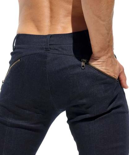 Slim-Fit Stretch Denim Pants