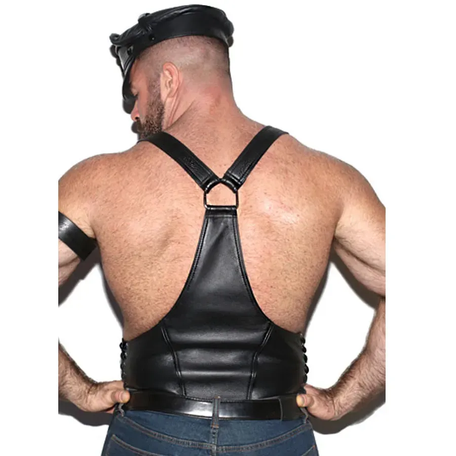 Men's Sleek PU Leather Body Shaper set