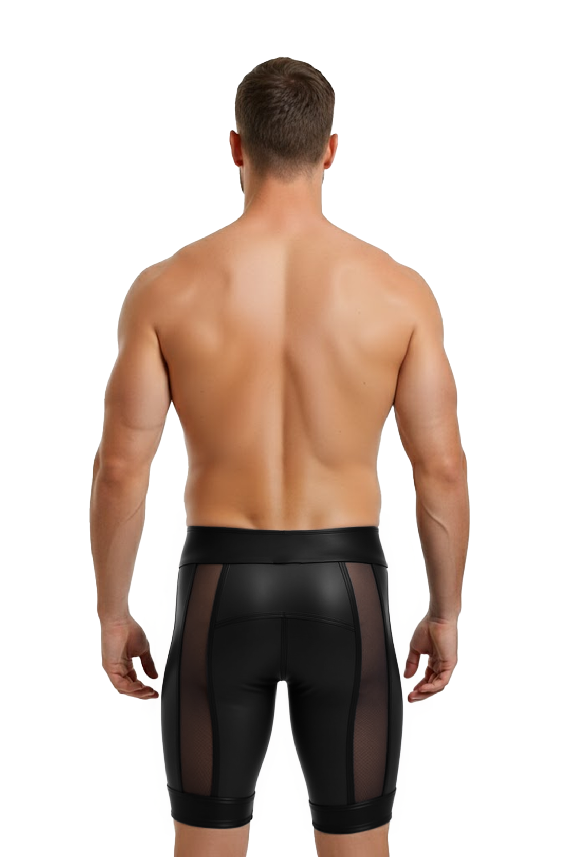 [Copy]Joylgbt‘s Men's White & Green High-Gloss PV Leather Singlet with Rear Zipper