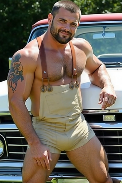 Joylgbt Tan Overalls Shorts - Casual Charm, Summer Ready