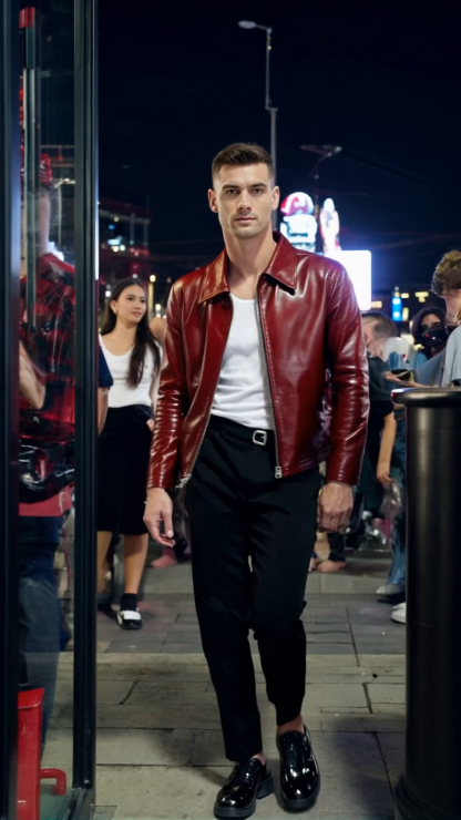 Joylgbt Cherry Vinyl Blouson Jacket