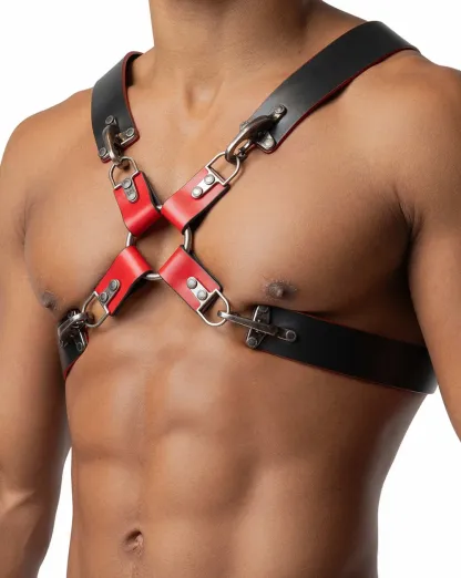 Fireman Hook Leather Harness – Bold & Industrial Design（A suit of）