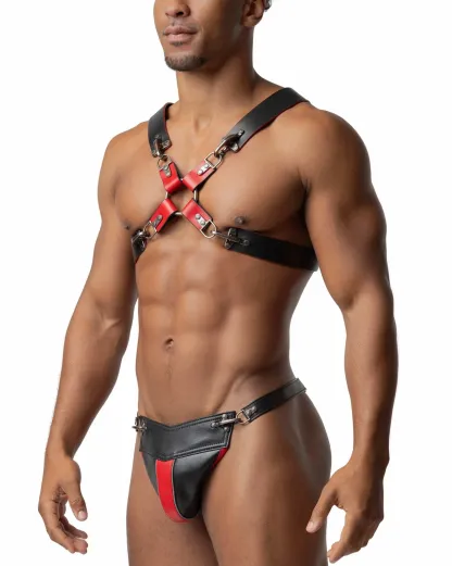 Fireman Hook Leather Harness – Bold & Industrial Design（A suit of）