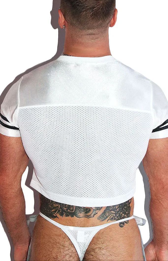 69 Print V-Neck Crop Top & Thong Set