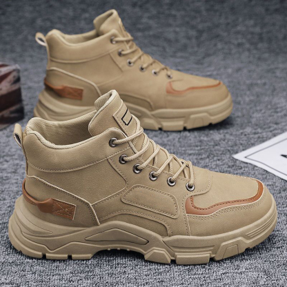 Men's All-Day Comfort Leather Arch Support Waterproof Cushioned Walking Shoes