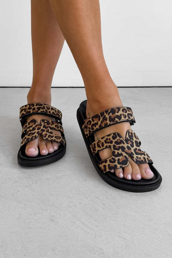 WOMENS LADIES SUMMER FLATFORM STRAP SLIDERS SLIP ON SANDALS