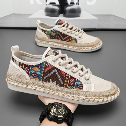 Men's Breathable, Casual & Vintage Style Bohemian Espadrille Sneakers