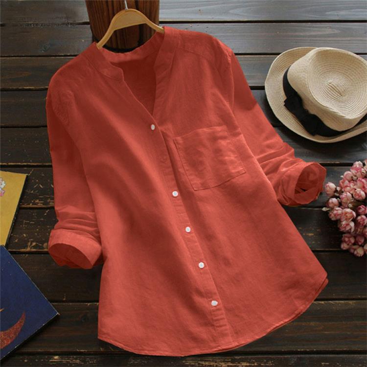 LINEN COTTON CASUAL LOOSE SHIRT