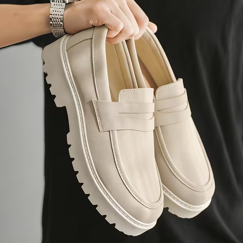 Men's Comfort Leather Arch Support Cushioned  Daily Casual Walking Shoes