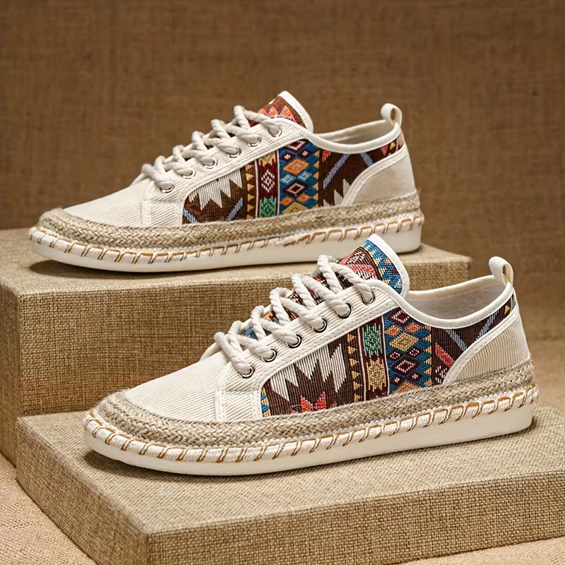 Men's Breathable, Casual & Vintage Style Bohemian Espadrille Sneakers