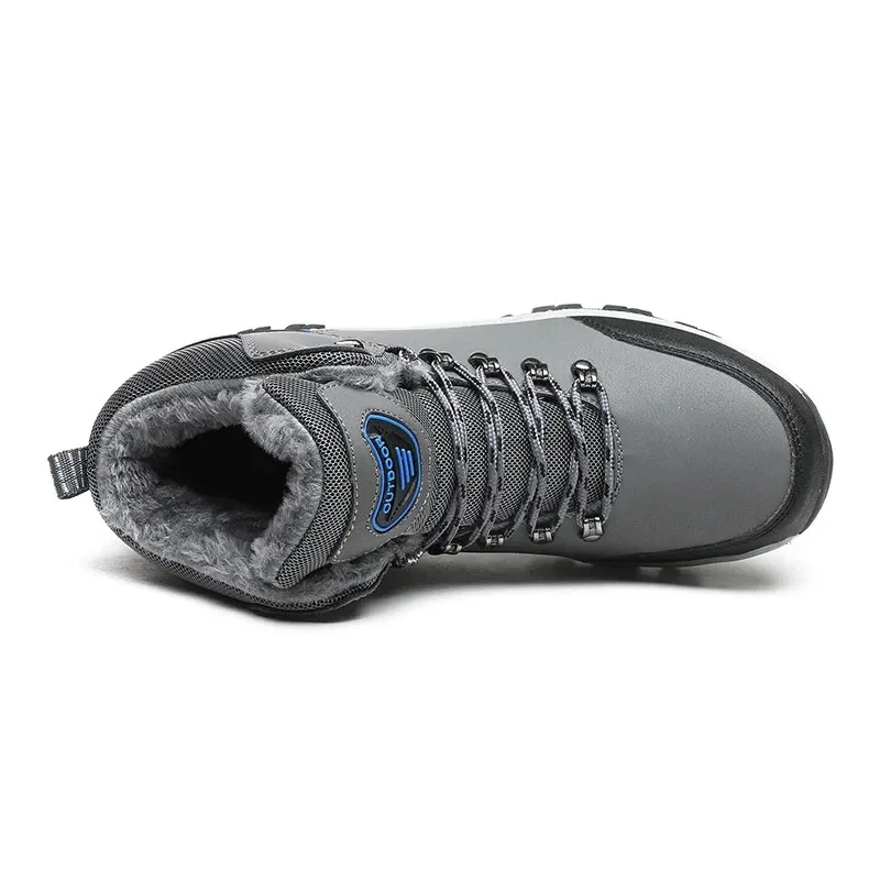 Outdoor Wear- Resistant Hiking Shoes Men Padded High-top Warm Casual Snow Boots