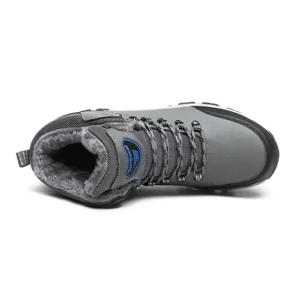 Outdoor Wear- Resistant Hiking Shoes Men Padded High-top Warm Casual Snow Boots