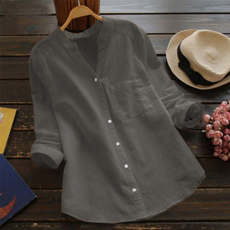 LINEN COTTON CASUAL LOOSE SHIRT