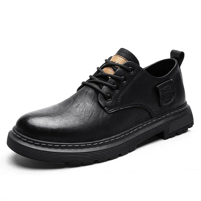 Men's Comfort Leather Arch Support Cushioned Walking Shoes