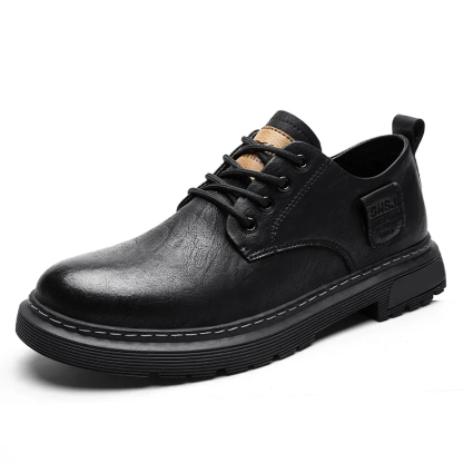 Men's Comfort Leather Arch Support Cushioned Walking Shoes