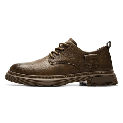 Men's Comfort Leather Arch Support Cushioned Walking Shoes