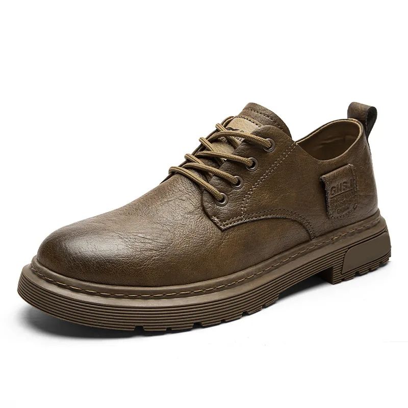 Men's Comfort Leather Arch Support Cushioned Walking Shoes