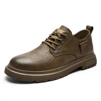 Men's Comfort Leather Arch Support Cushioned Walking Shoes
