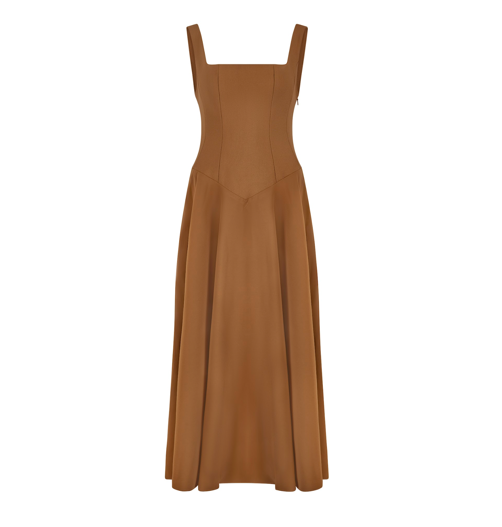 Muse Low Waist Square Neck Midi Dress
