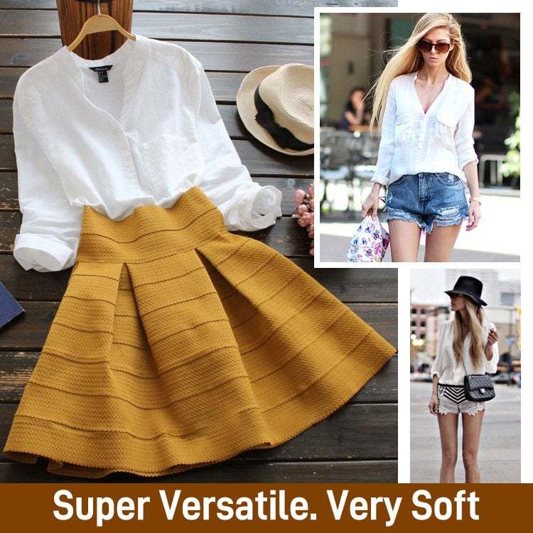 LINEN COTTON CASUAL LOOSE SHIRT