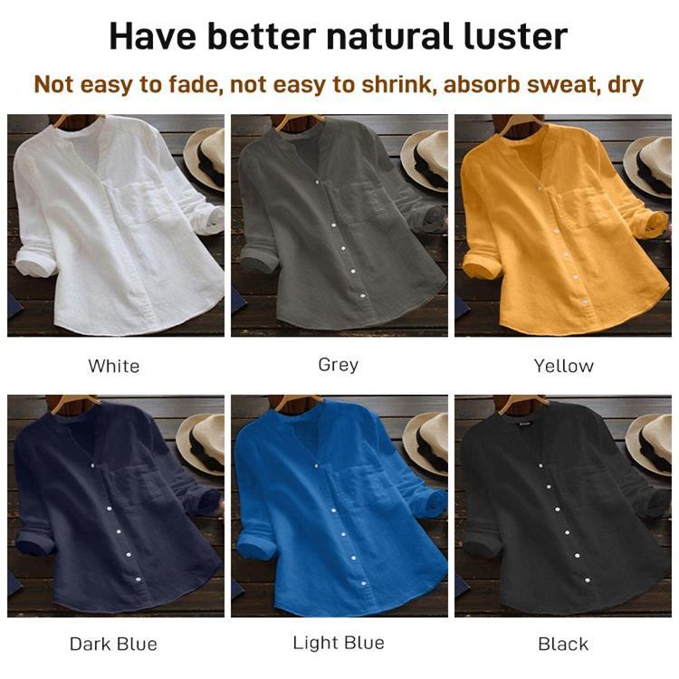 LINEN COTTON CASUAL LOOSE SHIRT