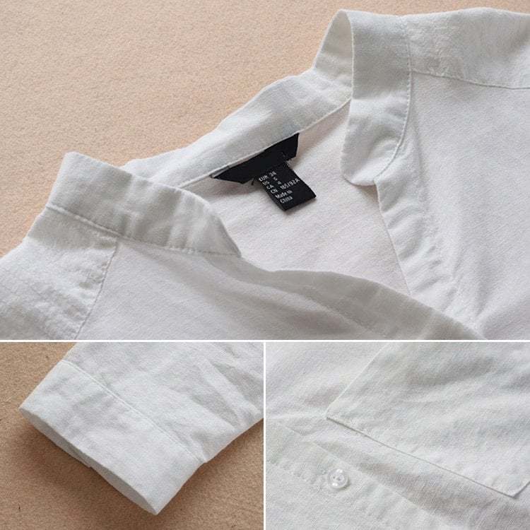LINEN COTTON CASUAL LOOSE SHIRT