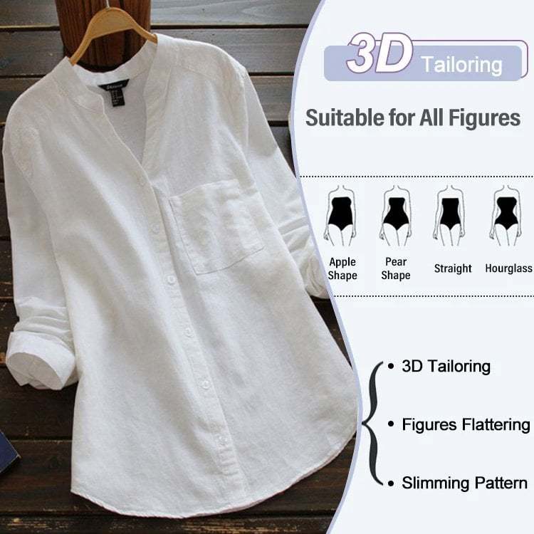 LINEN COTTON CASUAL LOOSE SHIRT